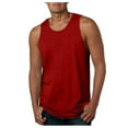 thumbnail image 3 of Caqnni Men's Tank Top, Lightweight Tanks For Men, Sleeveless Tank Shirt Big And Tall Tank Tops For Men Sports Running Basketball Workout (A08-Red,4XL), 3 of 8