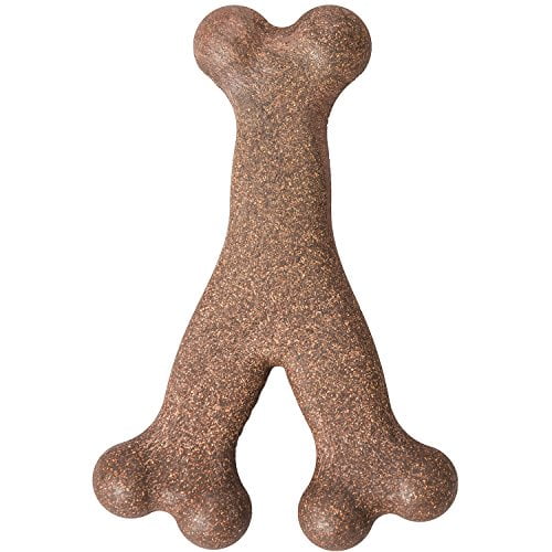 SPOT by Ethical Products - Bambone Wish Bone â Durable Dog Chew Toy for Aggressive Chewers â Great Dog Chew Toy for Puppies and Dogs Dog Toy - Bacon - Medium