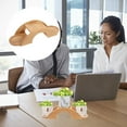 thumbnail image 2 of SENSETH Desktop Shelf Wooden Planter Flowerpot Stand for Home Office Desk (Khaki), 2 of 6