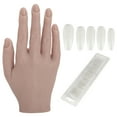 thumbnail image 1 of Manicure Practice Mannequin, Soft Silicone Nail Training Hand Bendable With False Nail Tips For Nail Salon #02, 1 of 8