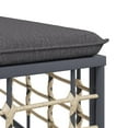 thumbnail image 6 of vidaXL 3 Piece Patio Lounge Set with Cushions Anthracite Poly Rattan, 6 of 7