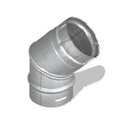 

M & G Duravent 4PVP-E45 4 Inch Pelletvent Pro 45 Deg Stainless Elbow