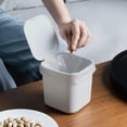 thumbnail image 6 of Mini Desktop Trash Can with Trash Bags, Small Countertop Waste Bin with Lid for office, Skincare & Makeup Table Top Vanity Nightstand, Tiny Aesthetic Garbage Bin for Bedsid, 6 of 9