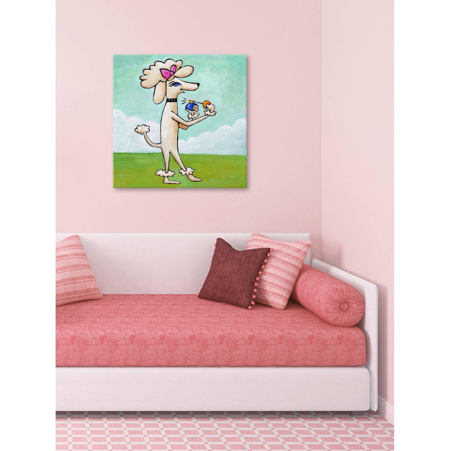 "Give a Dog Cologne" Painting Print on Wrapped Canvas
