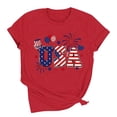 thumbnail image 4 of USA Shirt Women Oversize American Flag Shirts Patriotic T-Shirt America 250th Birthday Short Sleeve Tops, 4 of 6