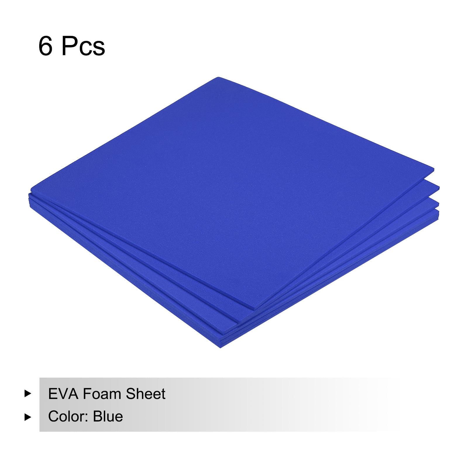 EVA Foam Sheets Blue 9.8 Inch x 9.8 Inch 3mm Thick Crafts Foam Sheets Pack of 6