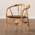 bali & pari Kyoto Modern Bohemian Natural Brown Rattan Dining Chair ...