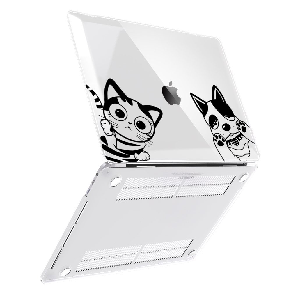 MacBook Pro Case 3D Rendering Black Cartoon Tree Drawn MacBook Pro 13 A1706/A1708/A1989 Plastic Case Keyboard Cover & Screen Protector & NO CD-ROM