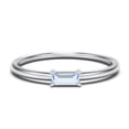 thumbnail image 1 of East-West Stackable Baguette Birthstone Ring - Aquamarine (March), 1 of 5