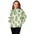 thumbnail image 6 of Iauyy Women's (s-xl) Pockets Fuzzy Sweatshirt -Double Plush Run Loose-fitting Hooded Sweater Design Wind Warmth for Sport Casual Leisure Jogging,Vintage Green, 6 of 8