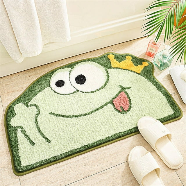 Xihbxyly Alfombra de Baño Semicircular, Absorbente de Secado Rápido, Diseño Impreso En Hd, Textura de Franela Suave, Base Antideslizante, Fácil de Limpiar, Ideal para El Baño, Tamaño 50 X 80 Cm.