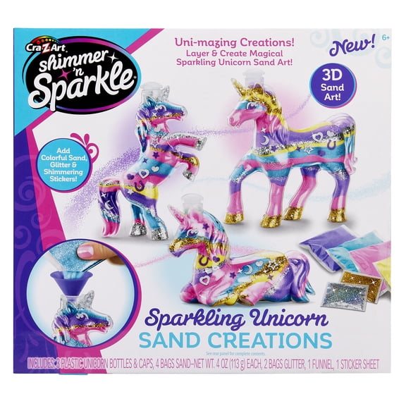 Cra-Z-Art Shimmer 'n Sparkle Sparkling Unicorn Sand Art Kit for Kids for Ages 6 and Up
