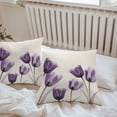 thumbnail image 5 of Purple Tulip Outdoor Pillow Covers Pack of 2 Minimalist Modern Flowers Art Linen Background Waterproof Throw Pillow Covers Decorative Cushion Cases for Patio Garden Tent Balcony Couch 20x20 inch, 5 of 8