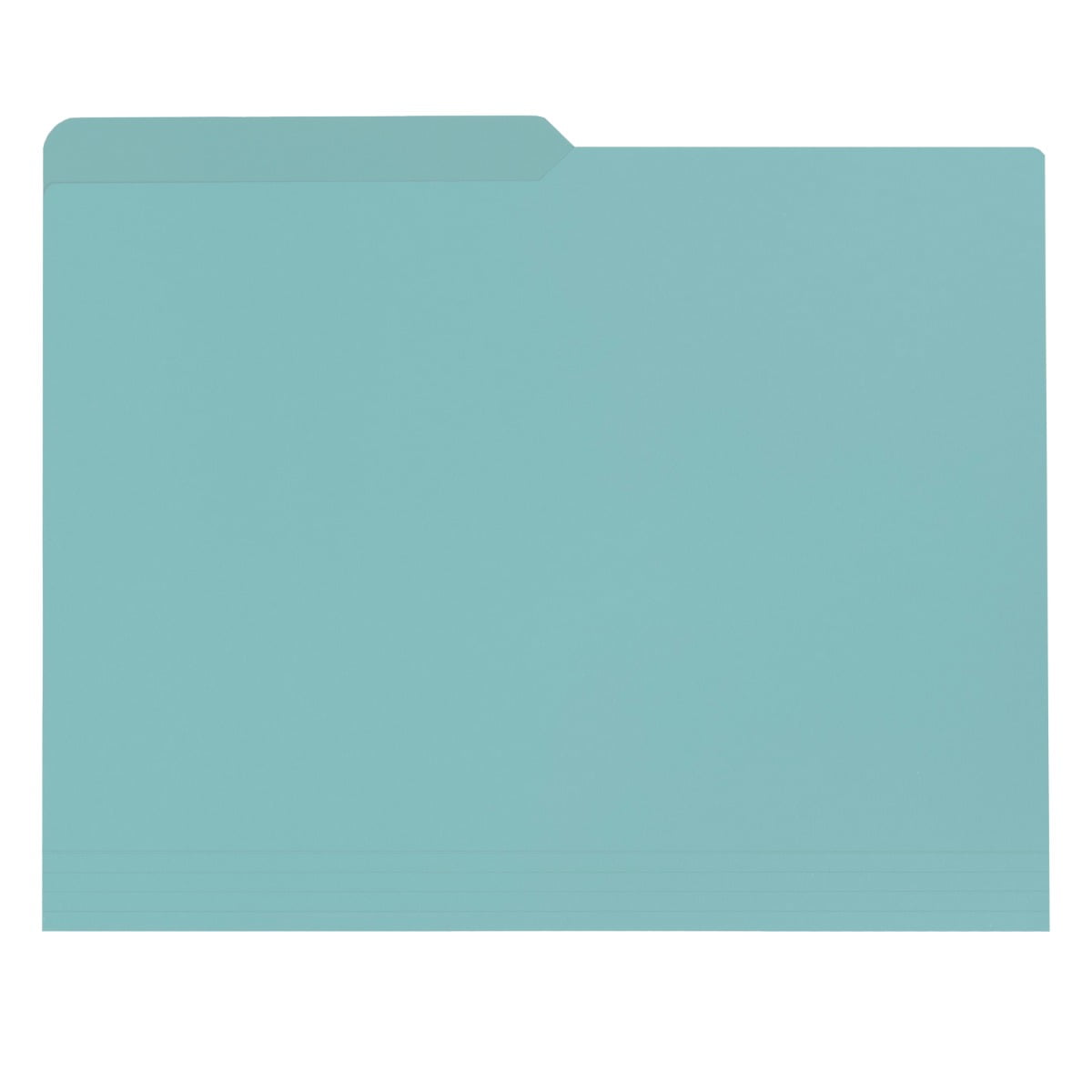 UOFFICE Letter Size 1/2 Cut Tab End Tab File Folders, 100 Count, 1 Pack, Blue
