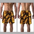 thumbnail image 3 of luoweisi Men's Beach Shorts Quick Dry Swim Trunks with Mesh Lining Thanksgiving Corn L, 3 of 5