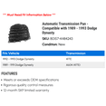 thumbnail image 2 of Automatic Transmission Pan - Compatible with 1989 - 1993 Dodge Dynasty 1990 1991 1992, 2 of 2