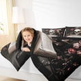 thumbnail image 4 of Homewish Spooky Gothic Skull Queen Comforter Set,Happy Valentine'S Day Bedding Sets,Pink Flowers Bedding Comforter Set For Men Women,Luxury Bedroom Decor Reversible,3 Pieces, 4 of 8
