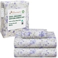 thumbnail image 4 of RUVANTI 100% Organic Cotton Sheets - Twin XL Sheet Sets - 3 Piece Percale Weave Bedding, Crisp, Cooling & Breathable, Soft & Durable, 16" Deep Pocket, Hotel Quality Sábanas - Heather, 4 of 7