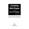 thumbnail image 1 of Pre-Owned Creating Web Pages for Dummies (Paperback) 0470080302 9780470080306, 1 of 1