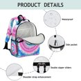 thumbnail image 4 of Colorful Mandala Tie Dye Pattern Backpack for School,Cute School Bag,Schoolbag with Adjustable Shoulder Straps & Padded Back,15.25"x11.5"x5.25", 4 of 5