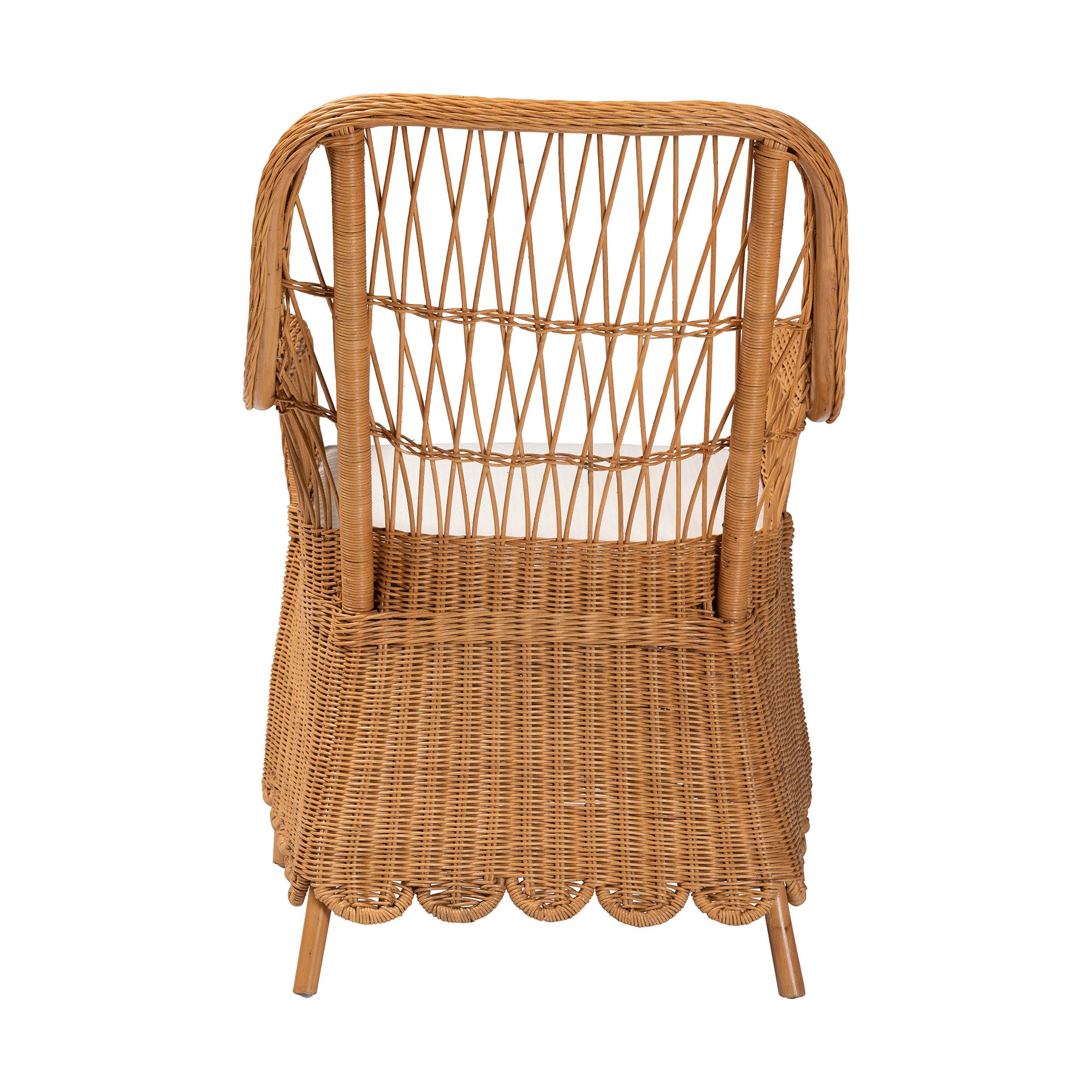 bali & pari Teresa Boho Arm Chair, Light Honey