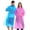 Pink, variant on Reusable Portable Unisex Waterproof Thick Hooded Buttons Outdoor Raincoat Poncho,Black