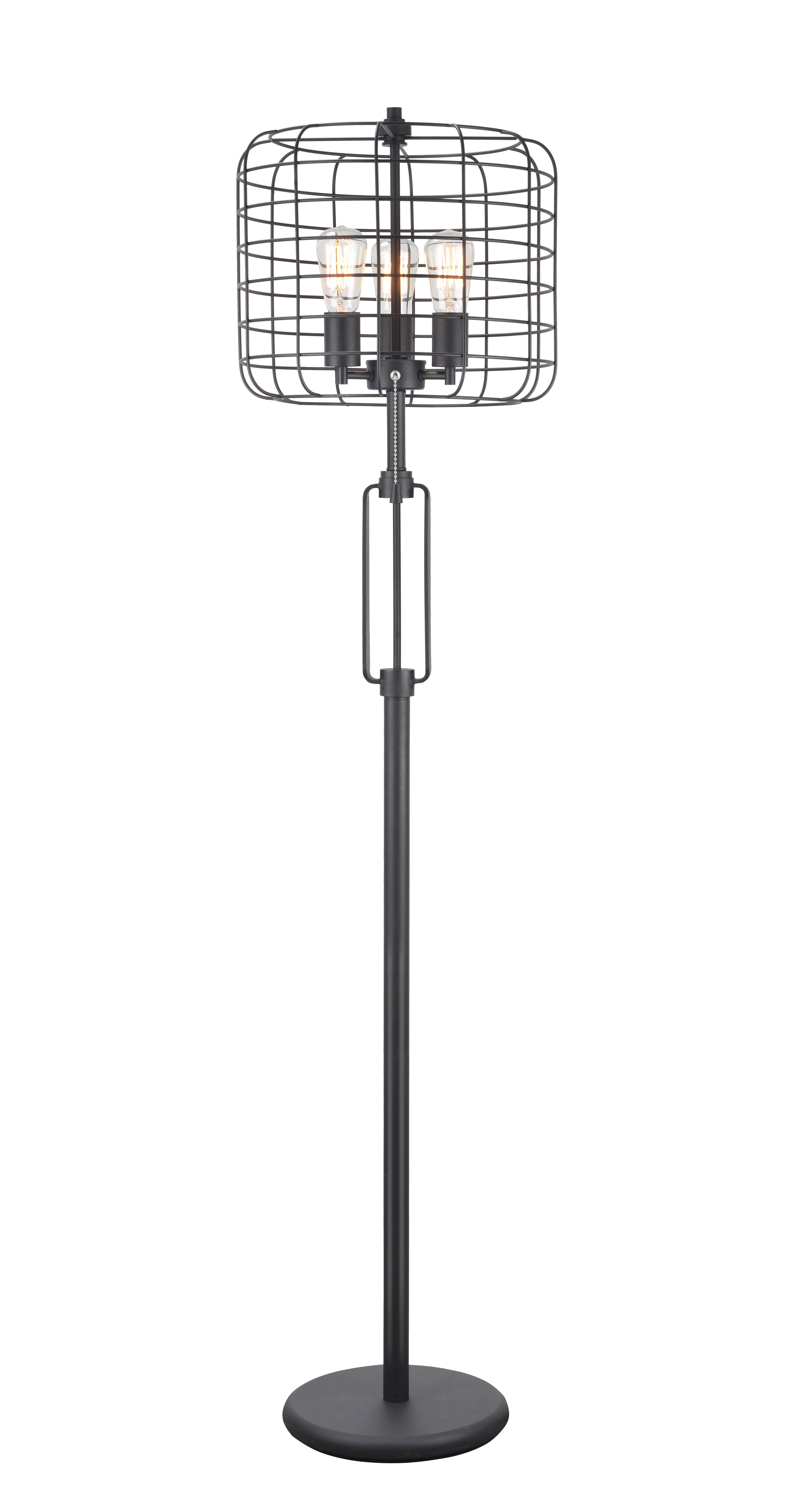 industrial style black floor lamp