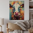thumbnail image 2 of Designart "Whimsical Bovine" Animals Print on Natural Pine Wood, 2 of 5