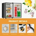 thumbnail image 6 of JIOABL 3.2 Cu. Ft. Refrigerator with Freezer, Low Noise, Adjustable Temp, Ideal for Dorms & Offices, Black, 6 of 6