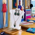 thumbnail image 5 of Necklace Earring Display Holder, Jewelry Stand, Bust Jewelry Holder Stand Mannequin Showcase 10 x 12cm - White, 5 of 6
