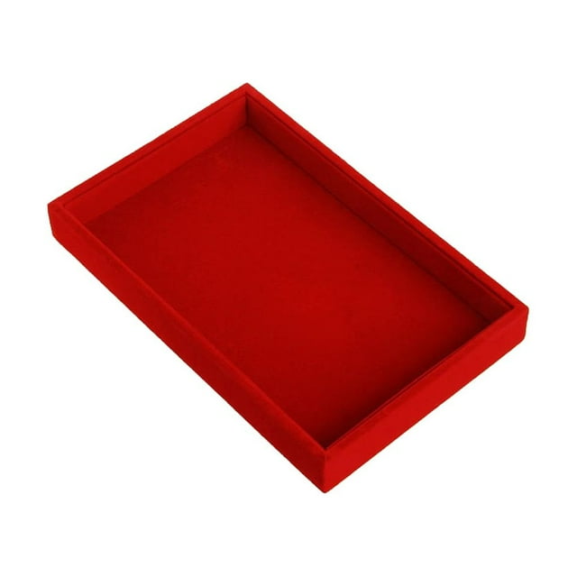 Youkk Gift For Jewelry Organizer With Large Capacity And Soft Velvet Lining Wood Jewelry Case Storage Jewelry Storage Box Big red 1Set