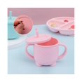 thumbnail image 1 of 200ML Straw Cup Unbreakable Leakproof Silicone Anti-rupture Toddler Sippy Bottle for Kids Pink, 1 of 5