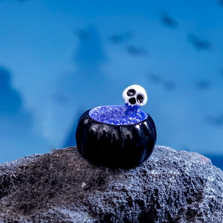 

Miniatures Decorative Accessories. Black & Orange Pumpkins Skull Pool Ornaments. Adds Charm To Micro Landscapes. Ideal For . Miniature Ornaments For Spooky De