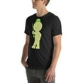 thumbnail image 4 of Smiski Trumpet Shirt – Cute Minimalist Sad Smiski Character Tee – Aesthetic Kawaii Ghostcore Unisex T-Shirt (Black Heather, XS), 4 of 6