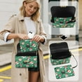 thumbnail image 6 of TSOVTHRID Christmas Cat Paw Green Print Crossbody Bags for Women, PU Leather Crossbody Handbags Purses, Waterproof Crossover Shoulder Bag with Chain Strap, 6 of 7