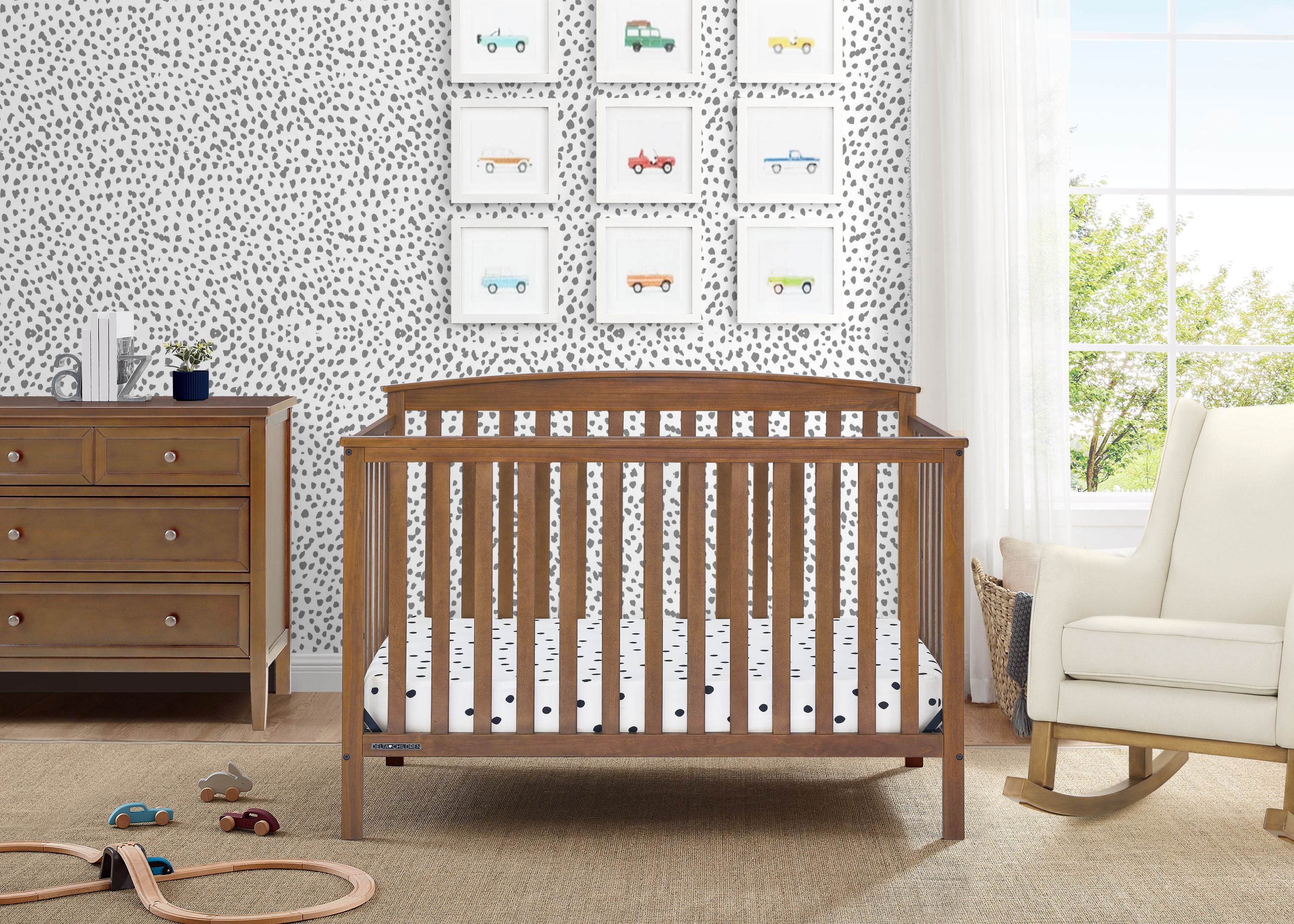 Delta Children Hanover 6-in-1 Convertible Baby Crib, Chestnut - image 3 of 14