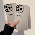 thumbnail image 2 of Simple Word Happy and Hello Silver Plated Soft  for iPhone Case (Hello,iPhone 15 Pro Max), 2 of 7