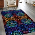thumbnail image 2 of 2.7'x5' Area Rugs, Boho Indoor Outdoor Area Rug for Living Room Bedroom, Modern Geometric Abstract Art Colorful Ethnic Washable Bathroom Rugs Kitchen Floor Carpet Mats Home Decor Aesthetic, 2 of 8