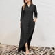 thumbnail image 1 of Vestido Vestido largo informal para mujer, holgado, con cuello vuelto, vestido clásico, traje de calle Cgtredaw Negro T M para Mujer, 1 of 6