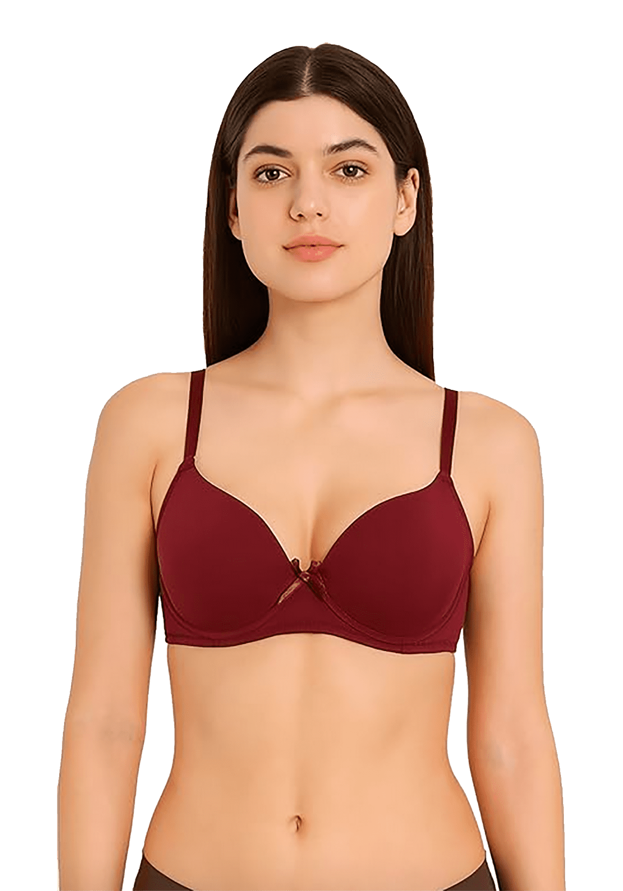 6 Pieces Full Cup Embroidery Demi Plain/Lace Push Up B/C Bra (38C)