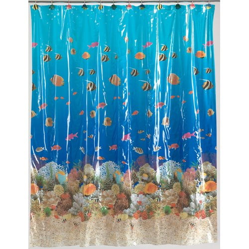 "Sealife" Vinyl Shower Curtain