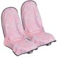 thumbnail image 1 of Funda de asiento de coche LoyaGour, toalla de sudor impermeable, 2 unidades, rosa, 1 of 7