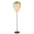 thumbnail image 2 of 70'' Coastal Tiered Capiz Seashell Floor Lamp in Antique Brass Finish Farmhouse Natural White Shells Floor Lamp for Living Room Bedroom, 2 of 9