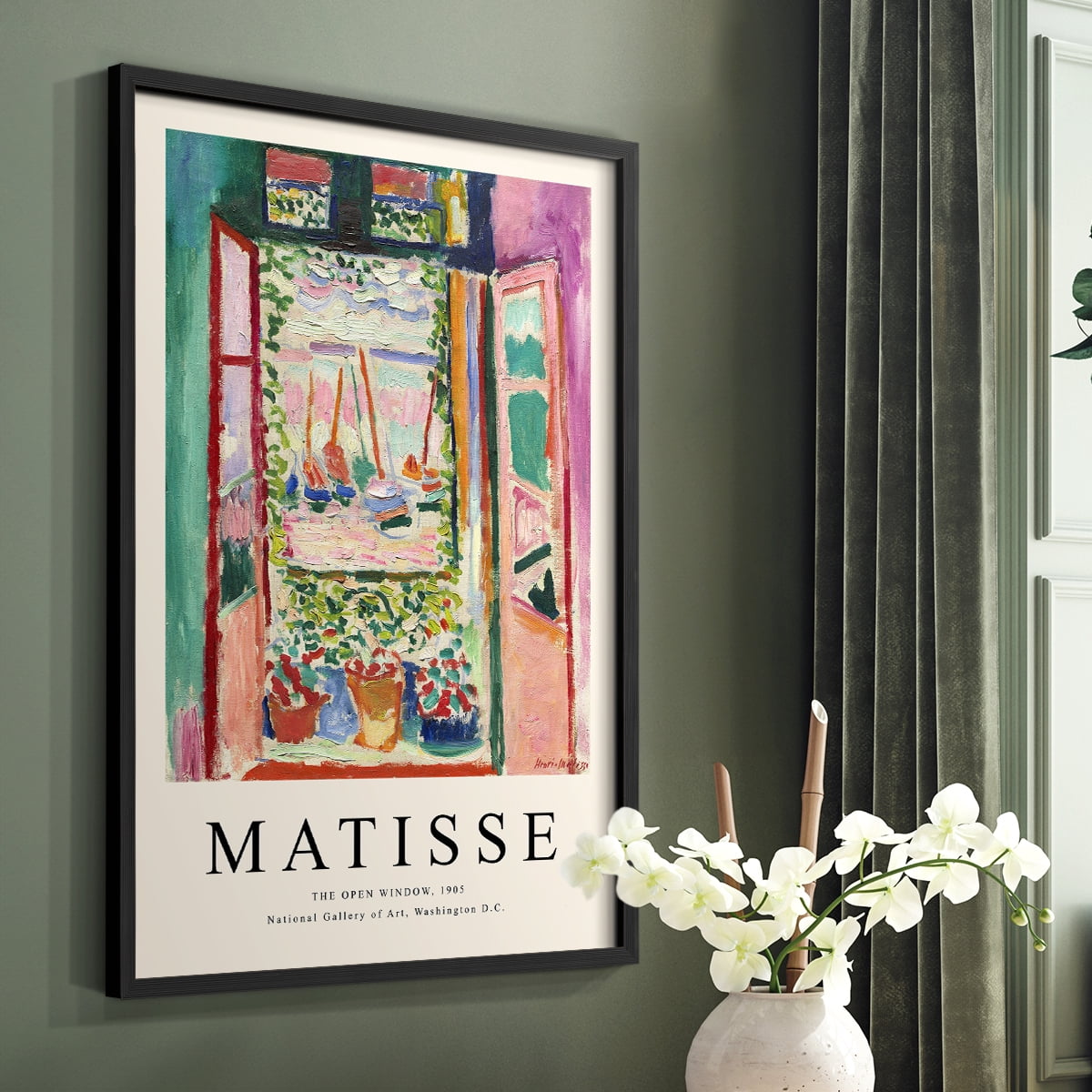 Matisse CXCVII Framed Print in Black Solid Wood 8 x 10 Framed Print