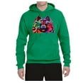 thumbnail image 2 of Wild Bobby, Colorful Rainbow Pomeranian Dog Animal Lover Unisex Graphic Hoodie Sweatshirt, Kelly, 3XL, 2 of 3