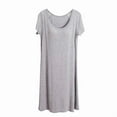 thumbnail image 5 of Sakmal Nightgowns for Women Modal Plus Size Sleepshirt Short Sleeve Gray Nightgowns for Women, 5 of 5