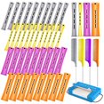 thumbnail image 1 of 48 Pieces Multicolor Hair Perm Rods, 0.35 Inch/3.3 Inch Curler Perm Rods Cold Wave Perming Rods with 4 Steel Pintail Comb and 300 Pieces Perm Paper, for Hairdressing Styling, 1 of 5