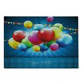 thumbnail image 2 of Birthday Cutting Board, Vibrant Colored Realistic Balloons and Party Flags on Blue Backdrop Happiness, Decorative Tempered Glass Cutting and Serving Board, Large Size, Multicolor, by Ambesonne, 2 of 5