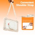 thumbnail image 4 of for iPad Mini 5th/4th Generation Case 7.9 inch 2019/2015, 360 Rotating Shockproof Cover with Stand, Handle, Shoulder Strap, Cream Rose Gold, 4 of 7