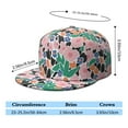 thumbnail image 5 of Romantic Rustic Floral Flat Brim Hat - Adjustable Urban Cap, 5 of 6